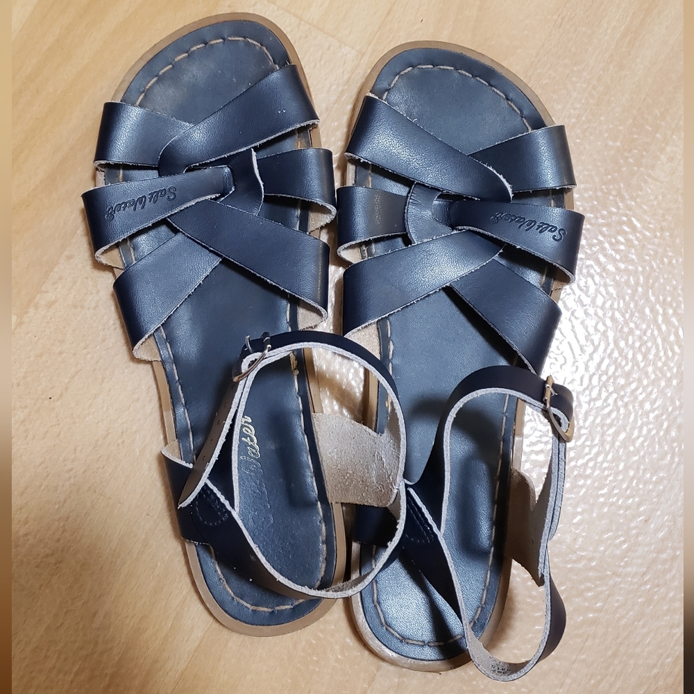 SALT WATER SANDALS Women's Size 10 Dark Blue